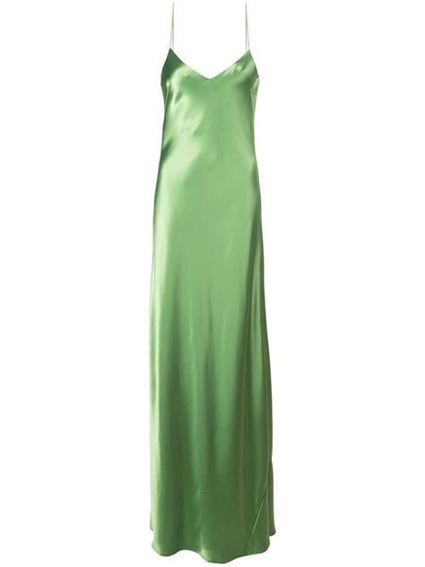 versace light green satin dress